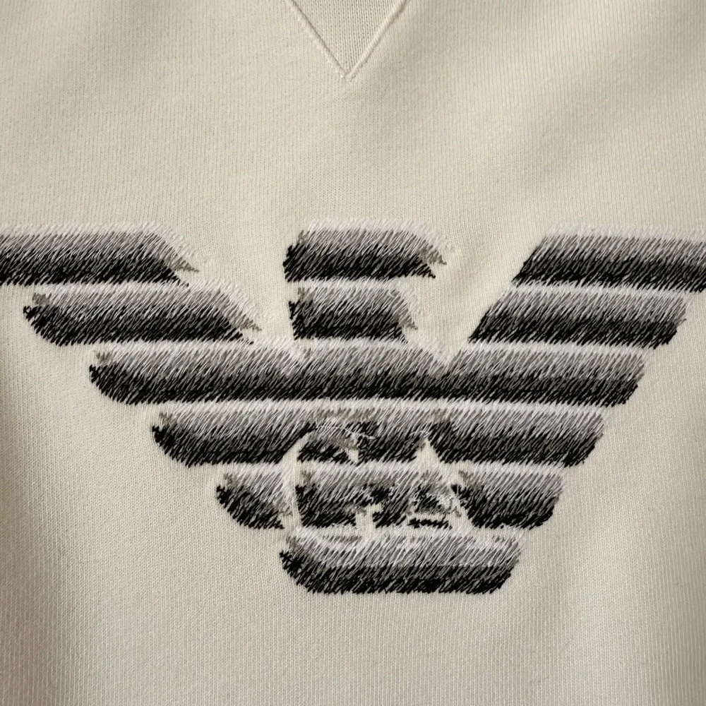 Emporio Armani Girls Sketch Eagle Logo Sweatshirt Size 12